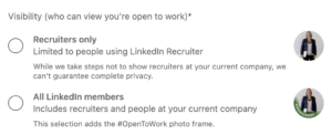 how to let recruiters know you are open to work
