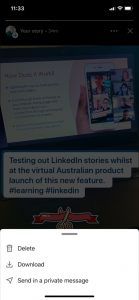Linkedin story feature
